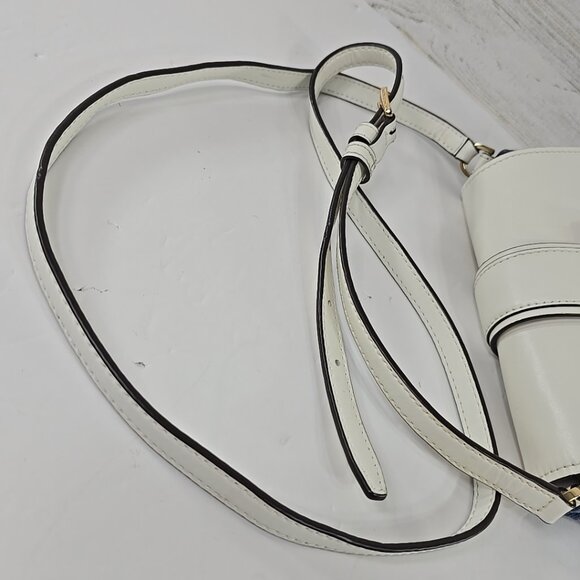 MICHAEL KORS Lillian SMALL CROSSBODY HandBag Purse Denim Blue White Pockets *VGC - Picture 7 of 16